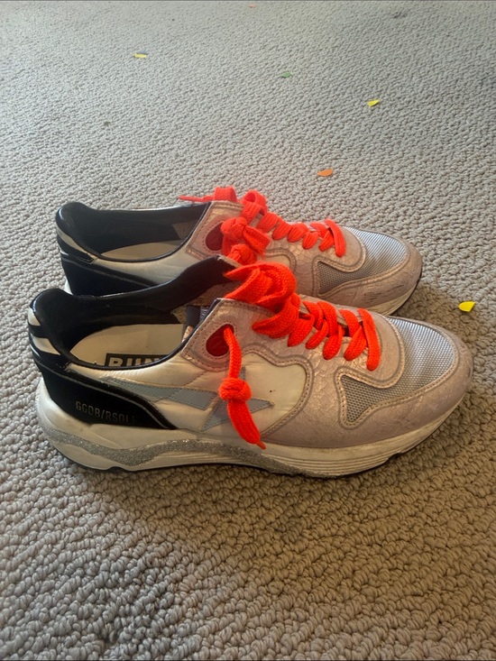 Golden Goose Shoes - Golden goose  Athletic Sneakers with Bright Orange Laces